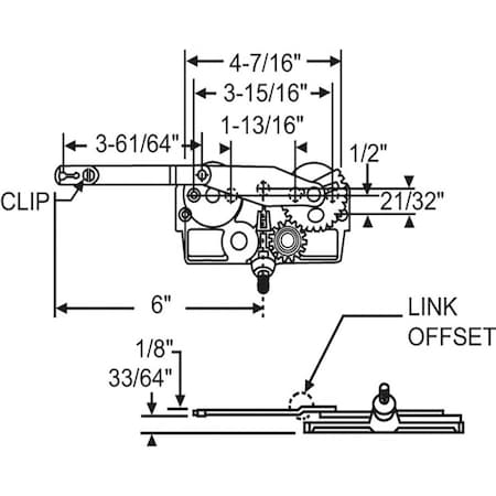 Strybuc Dyad Arm Casement Operator 36-178